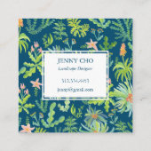 Gartenlandschaften Garten Pflanze Moderne Cool Quadratische Visitenkarte (Rückseite)