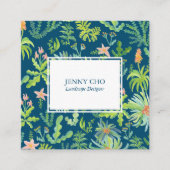 Gartenlandschaften Garten Pflanze Moderne Cool Quadratische Visitenkarte (Vorderseite)