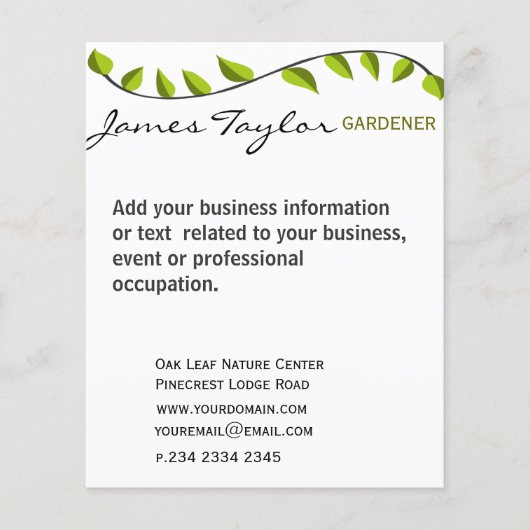 Gartenleaf Garten Grün Flyer (Vorne)