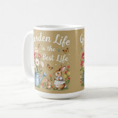 Gartenleben ist das beste Leben Kaffeetasse (Vorderseite Links)