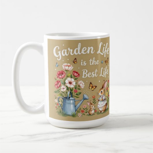 Gartenleben ist das beste Leben Kaffeetasse (Links)