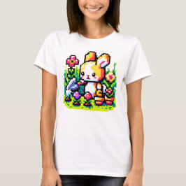 Gartenleuchte - Niedliche Pixel Art Nature Design T-Shirt