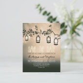 Gartenleuchten - Laternen rustikal Save the Date Ankündigungspostkarte (Stehend Vorderseite)