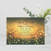 Gartenleuchten rustikale Brautdusche Einladung (Stehend Vorderseite)