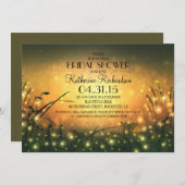 Gartenleuchten rustikale Brautdusche Einladung (Vorne/Hinten)