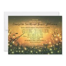 Gartenleuchten rustikale Hochzeitseinladung