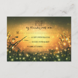 Gartenleuchten Sonnenuntergang Hochzeit RSVP Karte