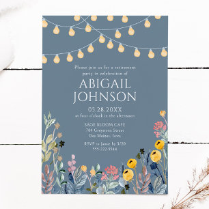 Gartenleuchten und Wildblumen Altersversorgung Par Einladung