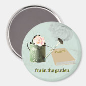 Gartenliebhabers rustikaler eleganter Magnet (Vorderseite/Rückseite)