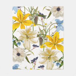 Gartenmagische Lilie, daisy, anemonische Blume. Fleecedecke