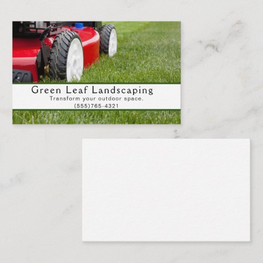 Gartenmäher Visitenkarte (Vorne/Hinten)