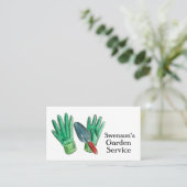 Gartenmähhandschuhe Visitenkarte (Stehend Vorderseite)