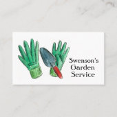 Gartenmähhandschuhe Visitenkarte (Vorderseite)