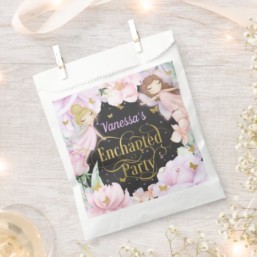 Gartenmärchen, verzauberte Geburtstagsparty Geschenktütchen (Ausgeschnitten)