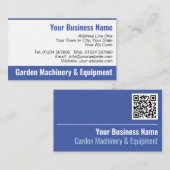 Gartenmaschinen und Geräte QR-Code Visitenkarte (Vorne/Hinten)