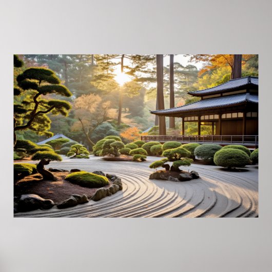 Gartenmeditation Ruhe und Frieden Poster (Vorne)