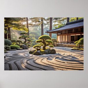 Gartenmeditation Ruhe und Frieden Poster