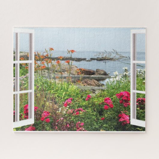 GARTENMEERFENSTER LANDSCHAFTLICHES OGUNQUIT, MAINE PUZZLE (Horizontal)