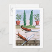 Gartenmesser, von "Hesperides" von Giovanni Bat Postkarte (Vorne/Hinten)