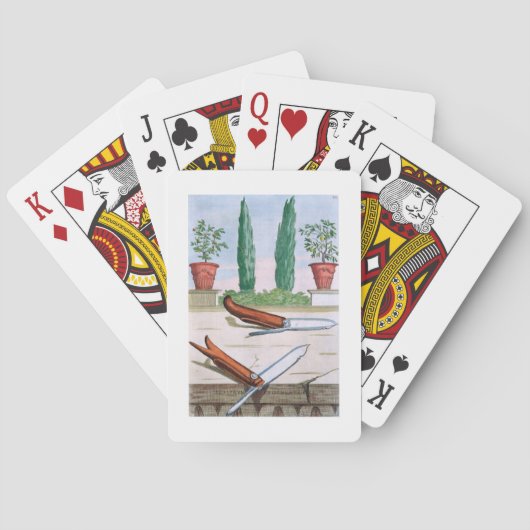 Gartenmesser, von "Hesperides" von Giovanni Bat Spielkarten (Rückseite)