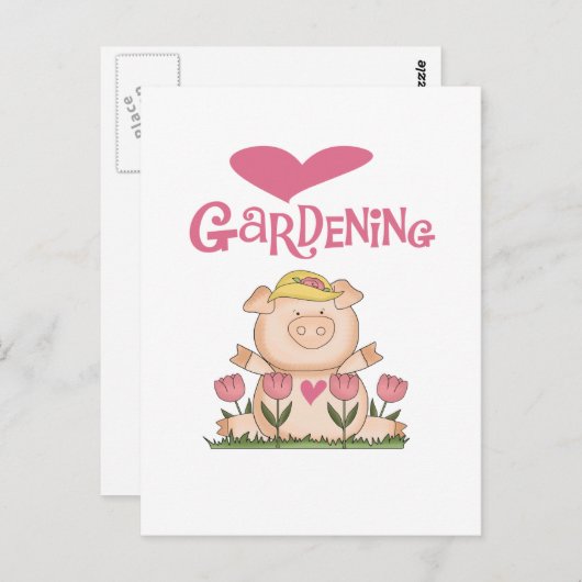 Gartenmöbel für Schweine und Lieben Postkarte (Vorne/Hinten)