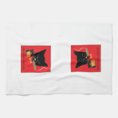 Gartenmöbel, KY Bourbon Katze mit Zigarren - Bar H Geschirrtuch (Horizontal)