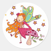 Gartenmühle auf Mushroom Runder Aufkleber (Vorderseite)