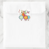 Gartenmühle mit Blume Quadratischer Aufkleber (Tasche)