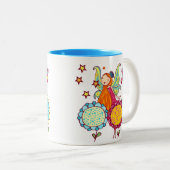 Gartenmühle mit Blume Zweifarbige Tasse (VorderseiteRechts)