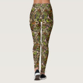 Gartenmuster der grünen Wildblume Leggings (Rückseite)