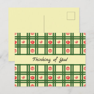 Gartenmuster für frische Tomaten Postkarte