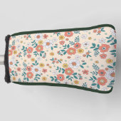 Gartenmuster für Korallenblumen Golf Headcover (Vorderseite)
