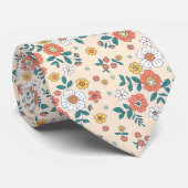 Gartenmuster für Korallenblumen Krawatte (Gerollt)