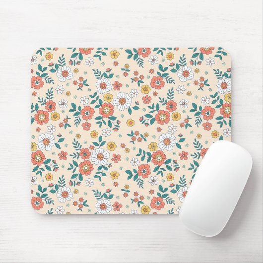 Gartenmuster für Korallenblumen Mousepad (Mit Mouse)