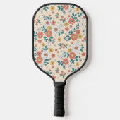 Gartenmuster für Korallenblumen Pickleball Schläger (Rückseite)