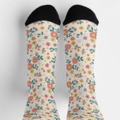 Gartenmuster für Korallenblumen Socken (Oben)