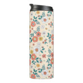 Gartenmuster für Korallenblumen Thermosbecher (Nach rechts gedreht)