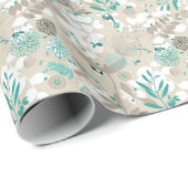 Gartenmuster Geschenkpapier (Rolleneckpunkt)