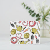 Gartenmuster-Liebe Postkarte (Stehend Vorderseite)