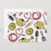 Gartenmuster-Liebe Postkarte (Vorne/Hinten)