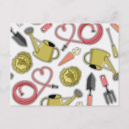 Gartenmuster-Liebe Postkarte (Vorderseite)