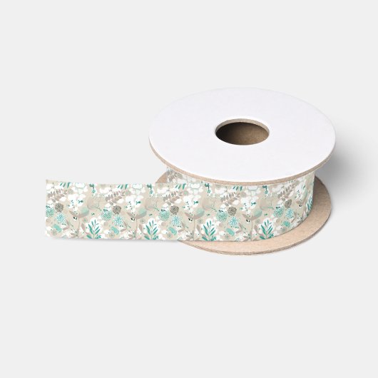 Gartenmuster Satinband (Spule)