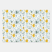 Gartenmuster Wasser Blume Gartengeschenk Geschenkpapier Set (Vorderseite 2)