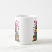 Gartenmutter-Garten Königin-Florale Gärtnerin Kaffeetasse (Mittel)