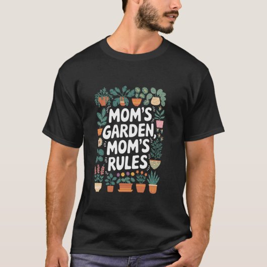 Gartenmutter Gärtnerin und grüner Daumen Pflanzenl T-Shirt (Vorderseite)