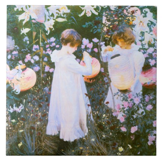 Gartennelke, Lilie, Lilie, Rose Fliese (Vorderseite)