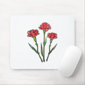 Gartennelken-Aquarellmalerei Mousepad (Mit Mouse)