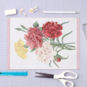 Gartennelken-Blumenstrauß 15" x 10" Seidenpapier (Handwerk)