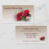 Gartennelken-Florist Visitenkarte (Vorne/Hinten)