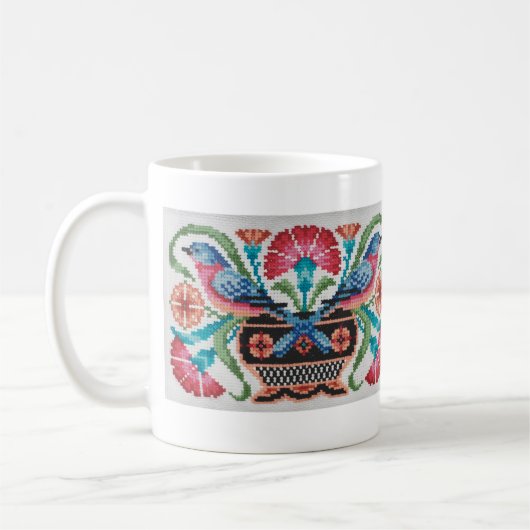 Gartennelken-Probenehmer-Tasse Kaffeetasse (Links)